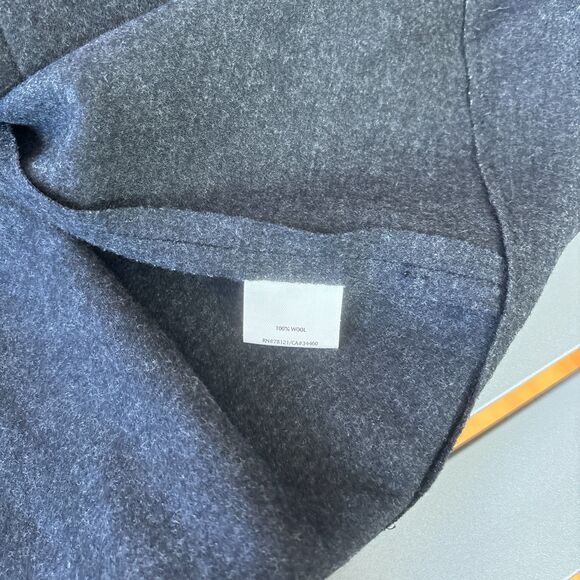 Eileen Fisher Jacket Womens XL Charcoal Gray Oversized Long Sleeve Button Front - Picture 5 of 7